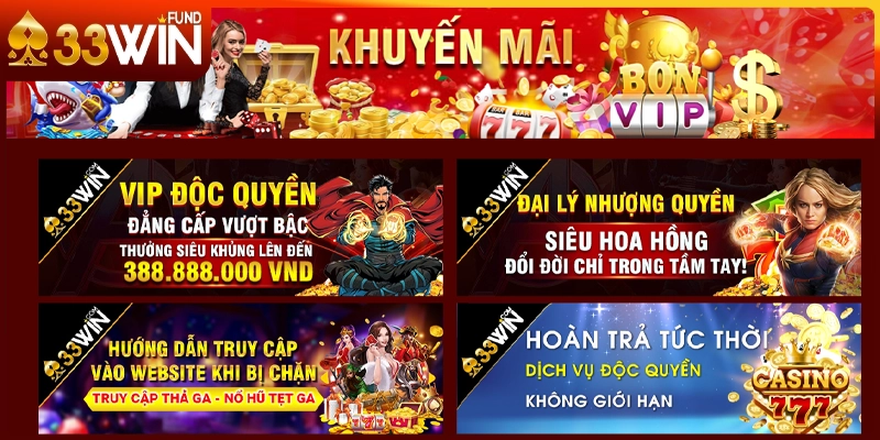 Giới thiệu về các chương trình khuyến mãi tại 33win